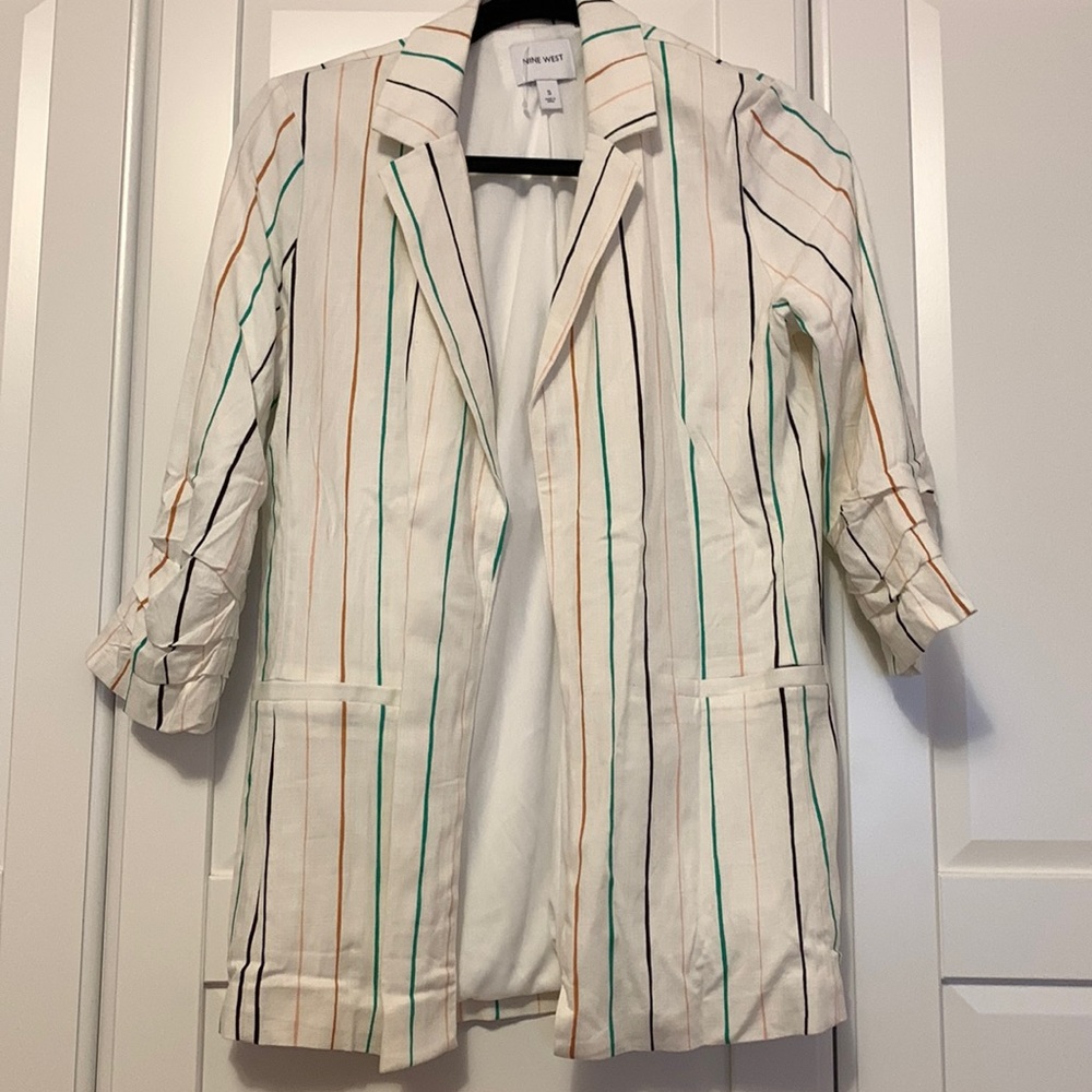 Nine West Striped Blazer